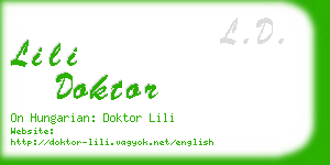 lili doktor business card